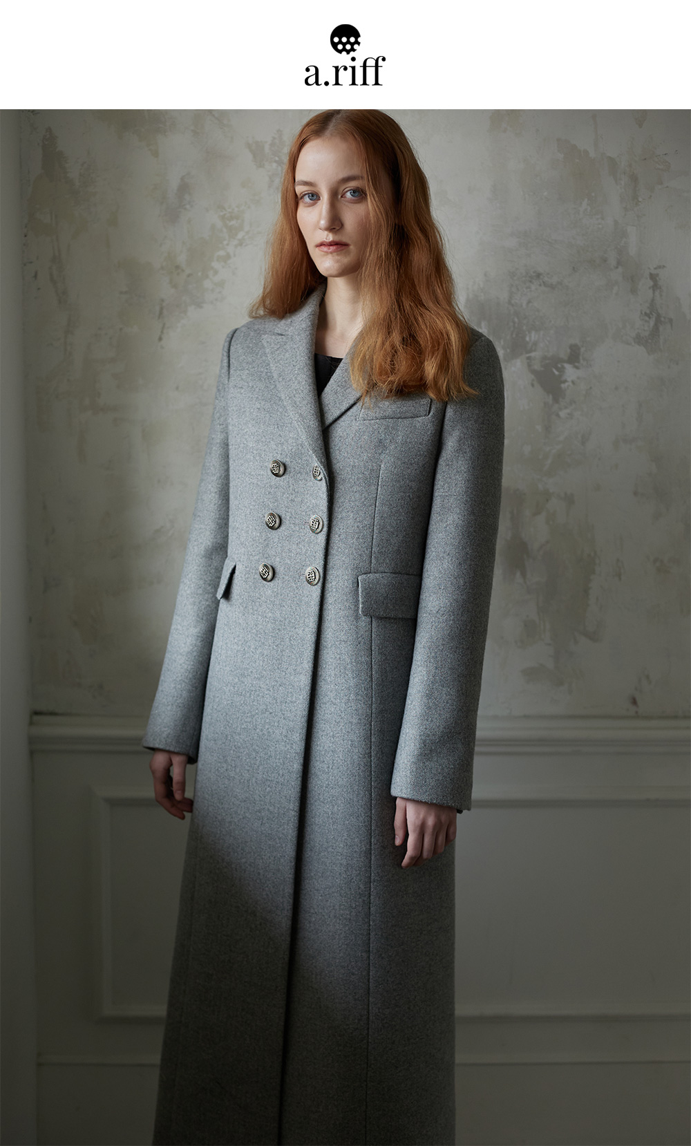 [에이리프]Double Maxi Long Coat_Gray [W CONCEPT]
